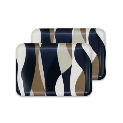 ふるさと納税 和歌山市 NRトレー M 33cm ウェーブ 2枚セット 電子レンジ対応で滑り止めが付いたおしゃれなトレー