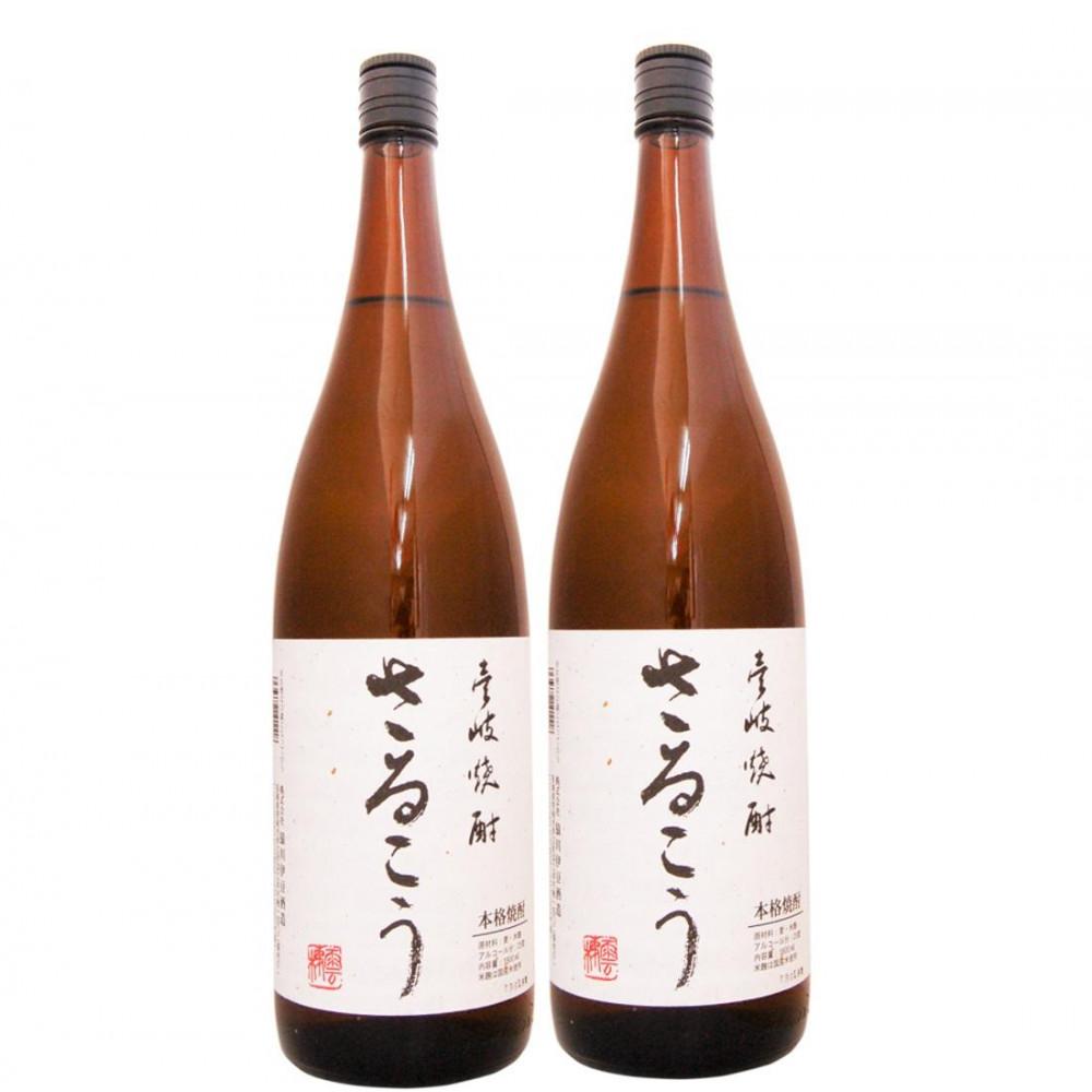 【ふるさと納税】さるこう 壱岐麦焼酎1800ml　2本セット箱入 | お酒 さけ 人気 おすすめ 送料無料 ギフト