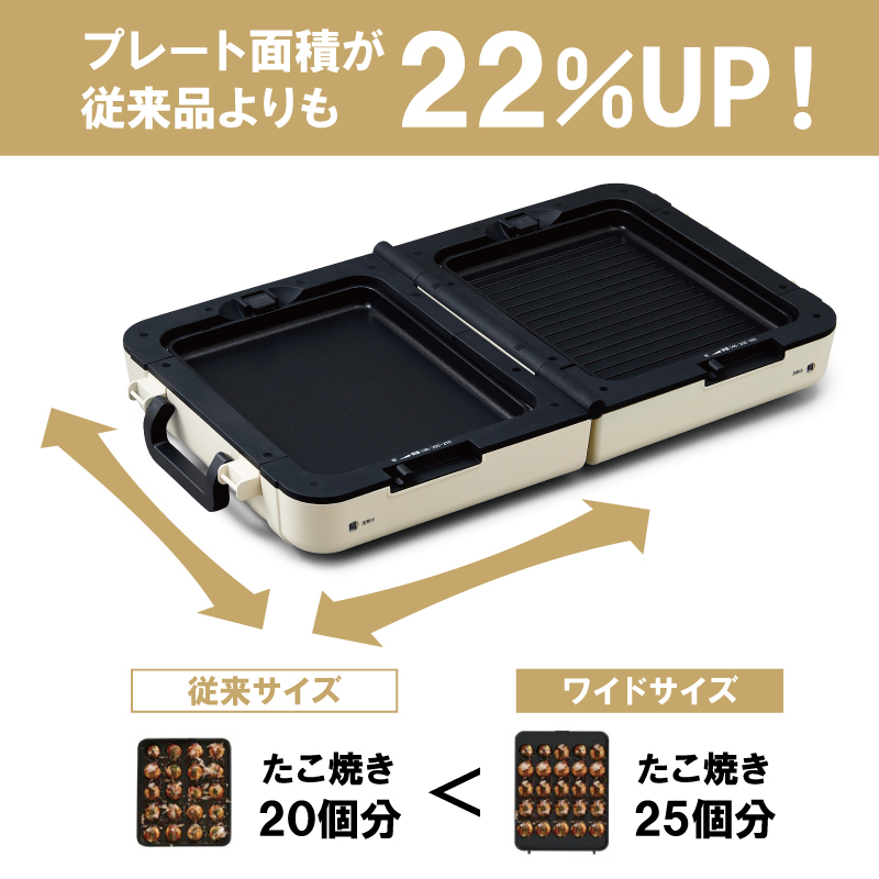 ホットプレート テレビで紹介 ワイド 両面ホットプレート 