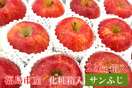 No.1357 ふくしまのりんご蜜姫「サンふじ」約2.5kg化粧箱入【2026年度発送】