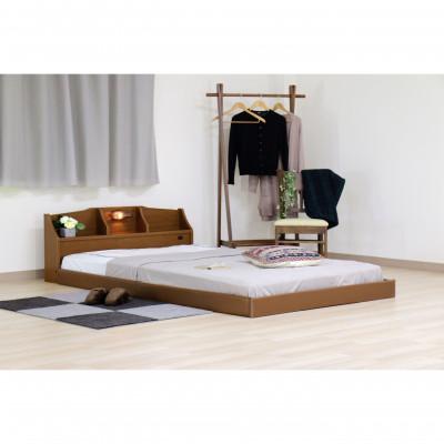 ふるさと納税 知立市 【組立付き】320セミシングルベッド(ブラウン)ボンネルコイルマットレス付(1443)