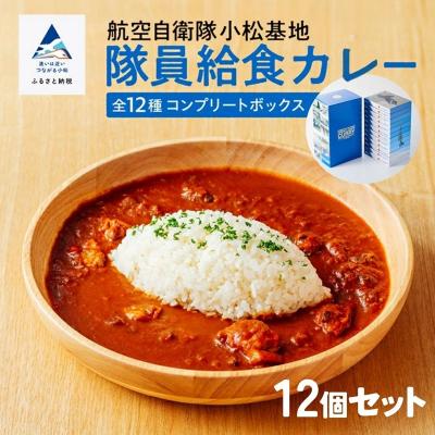ふるさと納税 小松市 航空自衛隊 小松基地 隊員給食カレー 12個セット (全12種コンプリートボックス) レトルトカレー