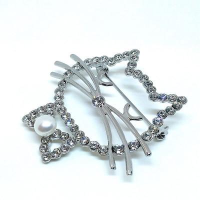 ふるさと納税 伊勢市 ブローチ・大きなネコ(淡水本真珠・ボタン)R　1970 |  | 02