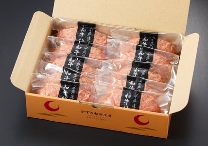 【定期便6回】自家製和牛ハンバーグ（生・冷凍個別真空）10個セット  | 牛肉 牛 肉 にく 和牛 かずさ和牛 国産 ハンバーグ 新鮮 オススメ 千葉県 君津市 きみつ