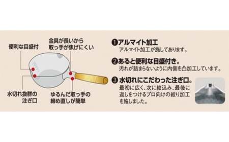雪平鍋 鍋 ガス火用 萬彩伝雪平鍋 20cm 片手鍋 北陸アルミ 北陸アルミニウム 日本製 調理器具 キッチン用品 日用品 富山県 雑貨 民芸品 工芸品 伝統技術  FAD-0341