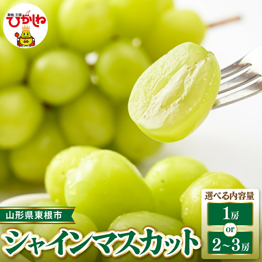 【ふるさと納税】【 令和8年産 先行予約 】 シャインマスカット 選べる : 約700g(1房入) 約1.2~1.3kg(2~3房入)| ぶどう 葡萄 ブドウ マスカット 先行受付 果物 フルーツ くだもの 冷蔵配送 お取り寄せ グルメ ご当地 産地直送 送料無料 山形県 東根市