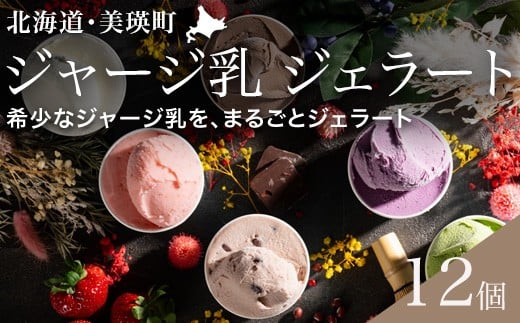 
びえい牧場の牛乳を使用！gelatrip's selection　ジェラート 12個BOX[019-18]
