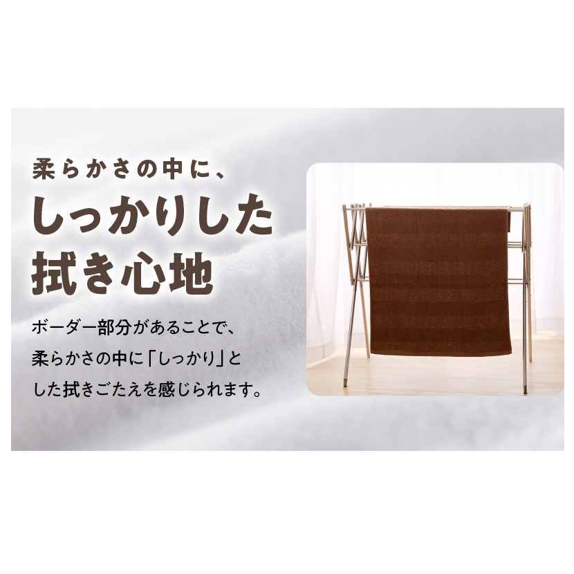 ナチュレル 泉州バスタオル４枚（ブラウン系）限定セット【泉州タオル 国産 吸水 普段使い 無地 シンプル 日用品 家族 ファミリー】 G1537_イメージ4