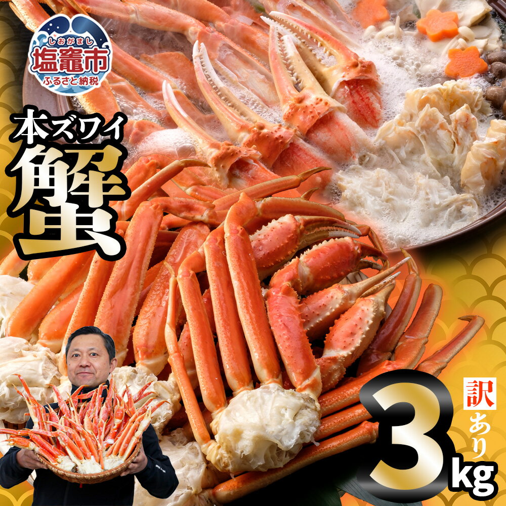 【ふるさと納税】 ズワイガニ 訳あり 冷凍 特大 3kg ボイル 本ズワイ 訳アリ すわいがに スワイ蟹 ズワイガニ 蟹 冷凍 カニ かに ずわい蟹 ずわいがに ズワイ ズワイカニ 鍋 おすすめ お正月 塩竈市 塩釜市 宮城県 YAMATO