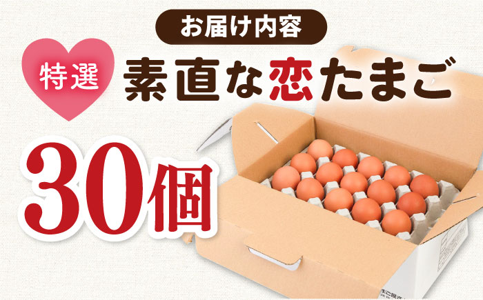 特選 素直な恋たまご 30個 《壱岐市》【しまのたまご屋さん】 [JAP016] 卵 たまご 鶏卵 玉子 ギフト 国産 卵かけご飯 たまごかけご飯 のし [JAP016]