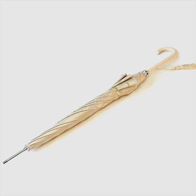 ふるさと納税 富士河口湖町 槙田商店【晴雨兼用】長傘 ”絵おり” 百合:ベージュ |  | 03