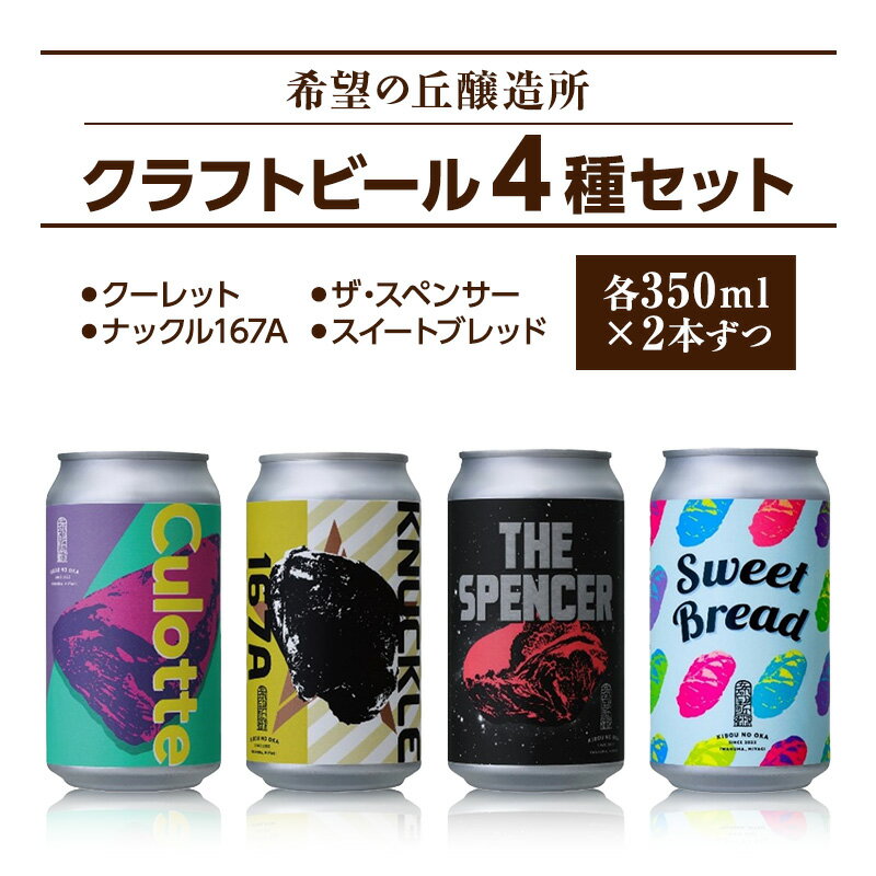 【ふるさと納税】 クラフトビール 350ml 4種8本 詰め合わせ セット 利久 希望の丘醸造所 ビール 飲み比べ 地ビール 缶ビール お酒 酒 地酒 アルコール 飲み比べセット ギフト プレゼント 贈答 贈答品 贈答用 贈り物 冷蔵 冷蔵配送 宮城 宮城県 岩沼市