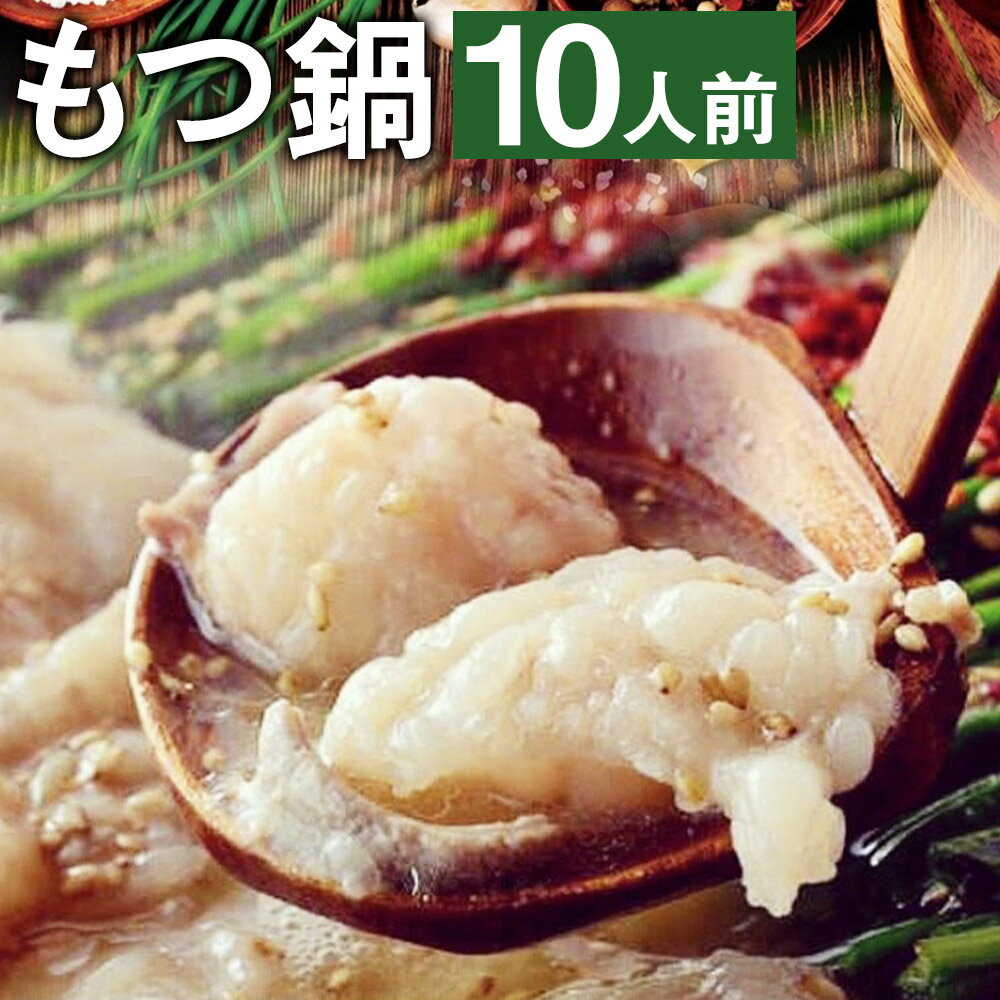 【ふるさと納税】九州鍋グランプリ受賞 ぷりぷりもつ鍋 (10人前) 《90日以内に出荷予定(土日祝除く)》菊池市産・熊本県産和牛使用 モツ鍋 鍋セット セット モツ 牛丸腸 無添加スープ ちゃんぽん麺 薬味付き 説明書付き 国産 九州産 熊本県産 送料無料