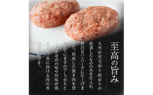 九州クラフト黒毛和牛のハンバーグ(100g×2個入り)×3パック　N0105-A0303