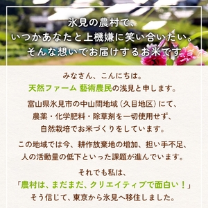 【交響するお米】［玄米］自然栽培 コシヒカリ 10kg（富山県 氷見市 / 令和7年産） |   移住農家が里山から直送 米 こしひかり