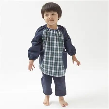 キッズ スモック　タータンネイビー 100cm【1142895】