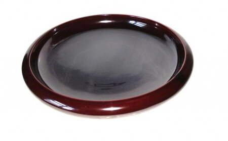 川連漆器 尺平鉢 本溜 漆器 [C4-61006]