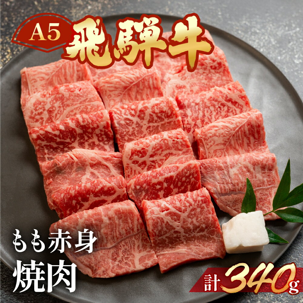 【ふるさと納税】A5飛騨牛もも赤身焼肉 340g【冷凍】　冷凍配送　もも 飛騨牛 下呂温泉 おすすめ 牛肉 肉 和牛 赤身 人気 ブランド牛 肉ギフト 国産 贈答品 焼き肉用 ギフト 和牛 18000円 岐阜県 下呂市