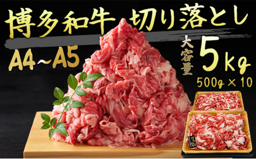 
限定 牛肉 博多和牛 A4～A5 切り落とし 合計5kg（500g×10p）肩ロース 赤身 バラ カルビ 小分け 大好評につき継続！配送不可：離島
