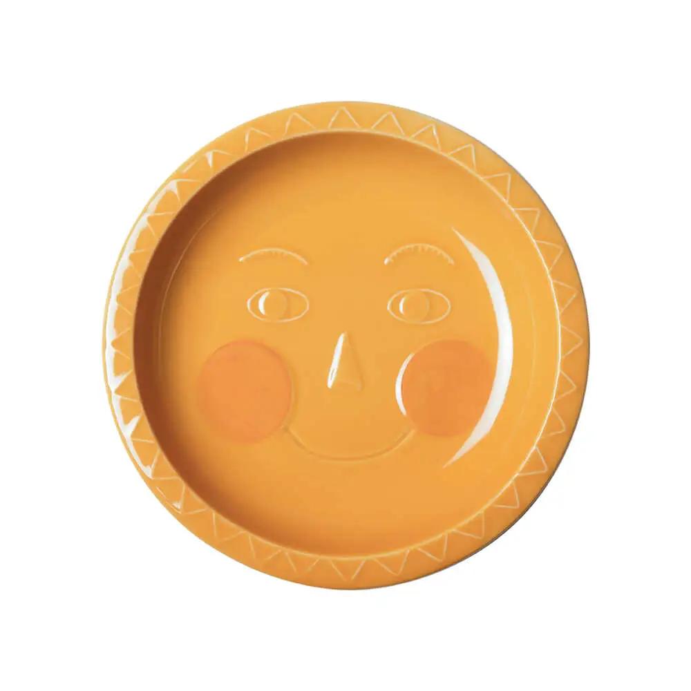 【瀬戸焼】ケランケラン 北風と太陽セット イエロー 【セラミック・ジャパン】子ども用食器 食器 皿 コップ [BBBC012]