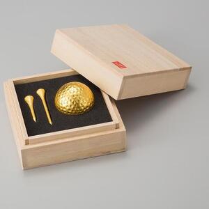 【箔一】 金箔 ゴルフボール ティー セット(シングル) 金沢箔 金箔使用 ゴルフグッズ 記念品 お土産