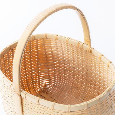 ふるさと納税 日出町 竹細工　買い物篭白手付(2260227) |  | 01