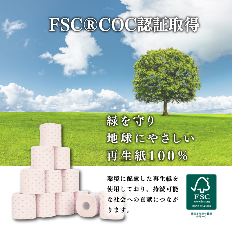 トイレットペーパー ダブル サリュ ラベンダー 12ロール 8パック 新生活 日用品 消耗品 防災 トイレ 備蓄 生活用品  再生紙  香り付き 静岡 沼津