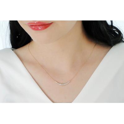 ふるさと納税 昭和町 【0.5ct】K18イエローゴールド　ダイヤモンド　ラインネックレス |  | 03