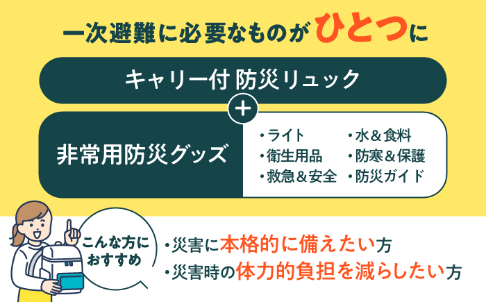 緊急防災３４点セット / 防災グッズ 1人用 災害  備蓄 / 小浜市 / 岸田産業 [BFDJ002-2]