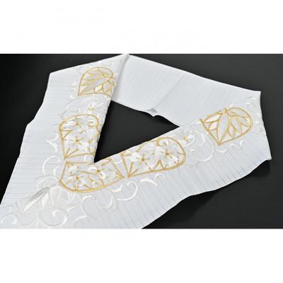 ふるさと納税 伊丹市 半衿　絽　夏物　白地に白と金の糸での刺繍　葵の柄 [54030266] |  | 03