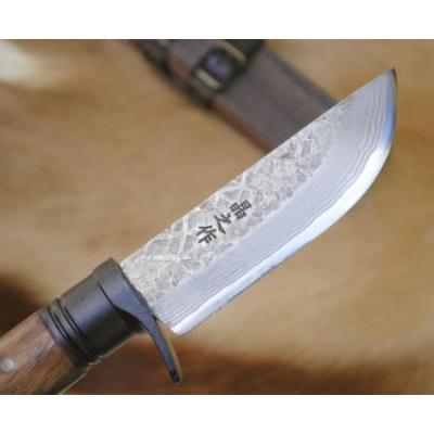 ふるさと納税 南国市 晶之作:土佐鍛 ソロキャンプ剣鉈『三色陽炎 [槌目磨] 』 ダマスカス15層青2鋼・黒ツバ |  | 02