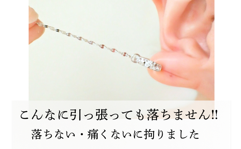 Degodd デゴッド　落ちないイヤリング　テクスチャ?　SV　ノンホールピアス　イヤリング　ニッケルフリー　アクセサリー