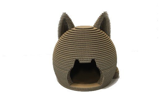 【ふるさと納税】【猫×癒し×インテリア】愛猫のための快適空間 段ボール製 猫ちぐら 猫ちゃん専用のおしゃれな隠れ家 フーゲツ 【0014-0006-01】
