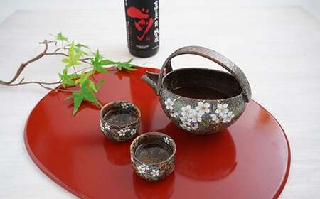 伝作窯 窯変 桜 酒器セット 有田焼 ds011