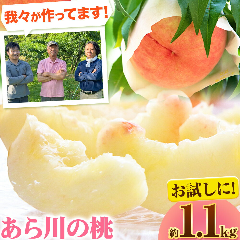 【ふるさと納税】【予約受付】桃 もも あら川の桃 お試し 約1.1kg 3玉入り 室谷青果 《2026年6月下旬-7月中旬頃出荷》 和歌山県 紀の川市 フルーツ 果物 桃 紀の川市産 お取り寄せフルーツ 送料無料