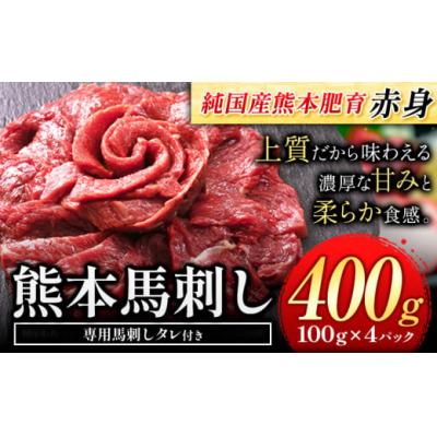 ふるさと納税 氷川町 馬刺し 国産 馬刺し 赤身 馬刺し 400g 【純国産熊本肥育】 生食用 冷凍