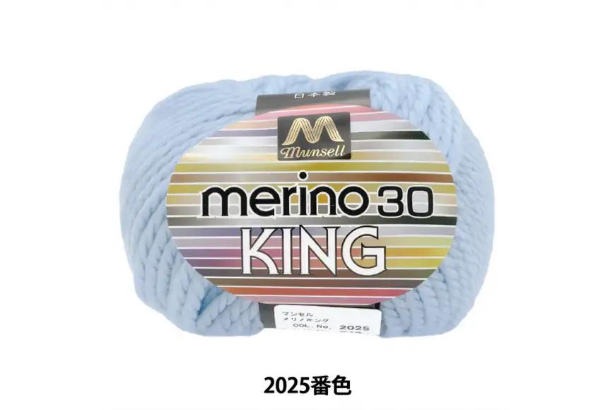 マンセルメリノキング 極太 2025番色 水色 10玉セット