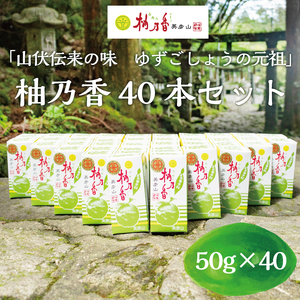 【ふるさと納税】元祖 ゆず ごしょう 柚乃香 40本セット [a8017] 柚乃香本舗 【返礼品】添田町 ふるさと納税