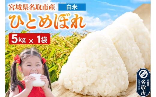 令和7年産 宮城県名取市産 ひとめぼれ 白米 5kg [ひとめぼれ ブランド米 お米 白米 精米 米どころ 宮城 宮城県産]
