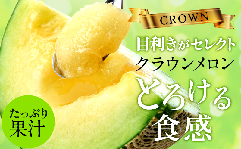 【6ヶ月定期便】クラウンメロン【並（白等級）】小玉（1.1kg前後）2玉入り 