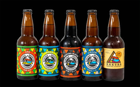 Hakuba Brewing クラフトビール 5本セット + 純米吟醸 白馬そだち 720ml/長野県白馬村 地ビール 日本酒　酒米　旨み　辛口　飲み比べセット お取り寄せ 家飲み 宅飲み ギフト プ