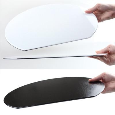 ふるさと納税 海南市 半月盆【36cm】リバーシブル ランチョンマット 白黒　1枚 |  | 02