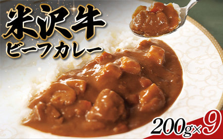 米沢牛ビーフカレーセット 200g×9 F2Y-0399