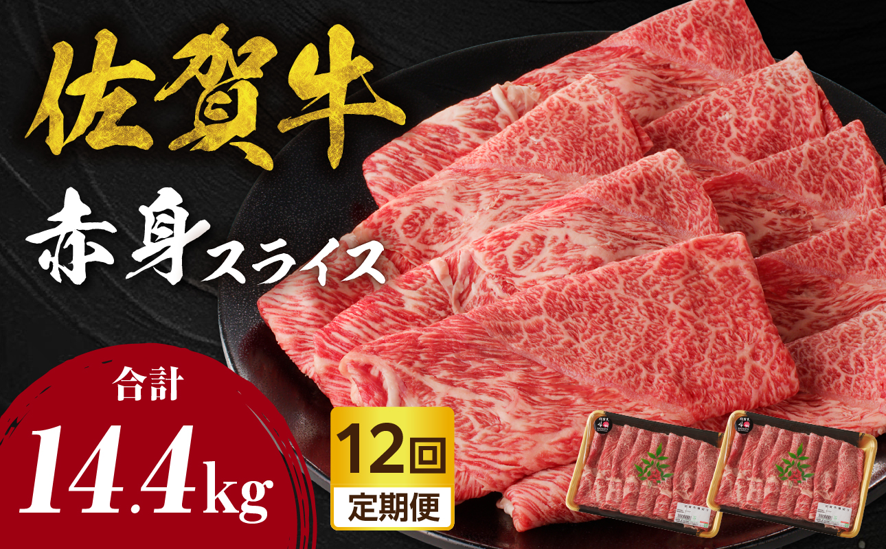 中山牧場 佐賀牛赤身スライス定期便DX（12回）