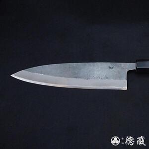 土佐黒打ち刃物 牛刀 210mm | 両刃 青紙2号 水牛朴八角 徳蔵オリジナル【37005】