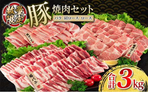 
数量限定 豚肉 焼肉 セット 合計3kg 豚バラ 豚ロース ポーク 詰め合わせ 国産 宮崎県産 ミヤチク おかず お弁当 おつまみ 食べ比べ 食品 バーベキュー キャンプ グランピング 人気 おすすめ 小分け お祝 記念日 バラエティ お取り寄せ 日南市 送料無料_D88-23
