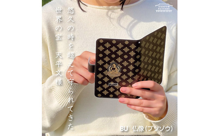 TENPYO PATTERN 抗ウィルススマホケース Lサイズ  天平文様 汎用スマホケース 抗菌 衛生的 ミラー付き カード収納ポケット付き iPhoneX iPhoneXS iPhoneXR iP