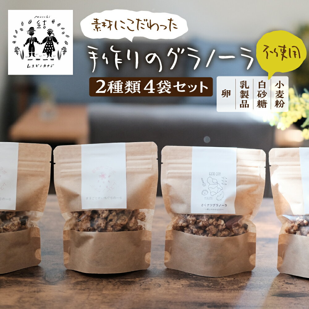 【ふるさと納税】中学生と共同開発・郡南セット（グラノーラ2種） 卵・乳製品・小麦・白砂糖不使用 / 食品 パン ジャム シリアル シリアル グラノーラ おやつ スイーツ 朝食に ヨーグルト ミルク 牛乳 アイス 朝食 グルテンフリー 10000円 1万円 [G0004]