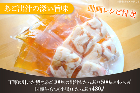 もつ鍋 あごだし セット 6～8人前 5回 定期便 総計 30～40人前 [Vive la vie! 長崎県 平戸市 hr42bgy420506]