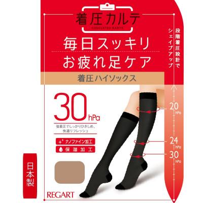 ふるさと納税 丸亀市 【メディックピエドシリーズ】着圧ハイソックスMサイズ ベージュ